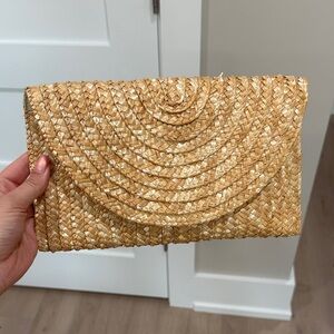 Woven Straw Clutch